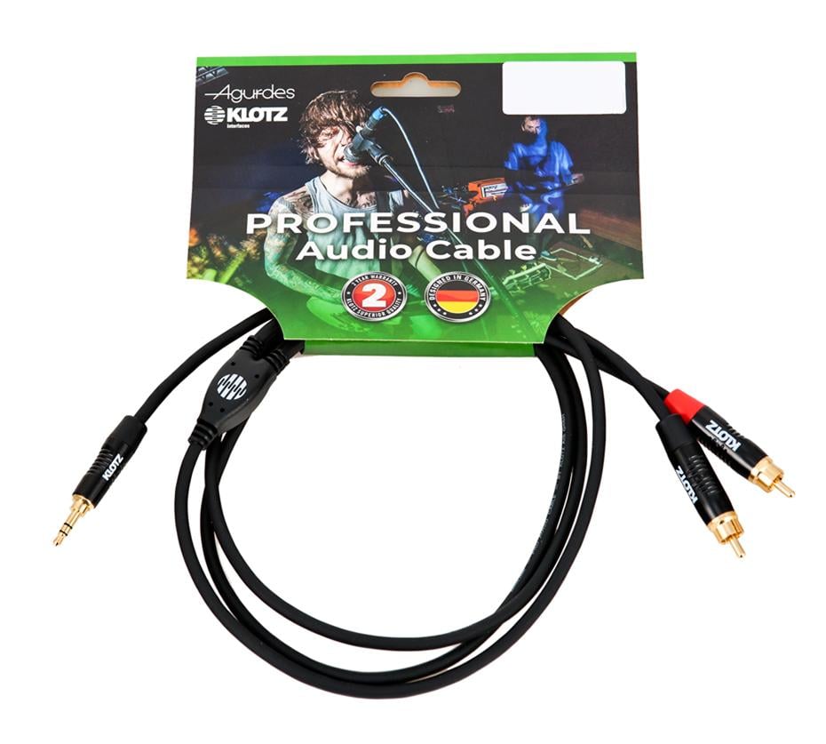 Agurdes Cables 1xStereo Miniklinke 3,5mm-2xCinch 3m