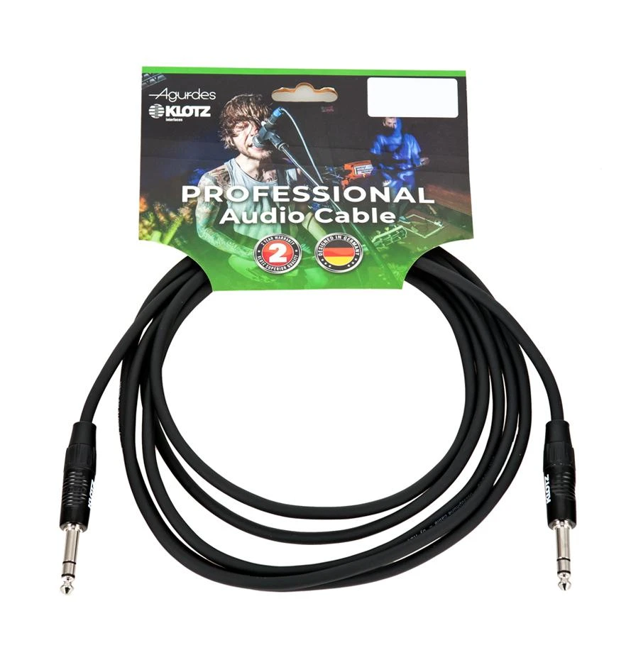 Agurdes Cables 1xStereo Klinke 6,3mm-1x Stereo Klinke 6,3mm 3m