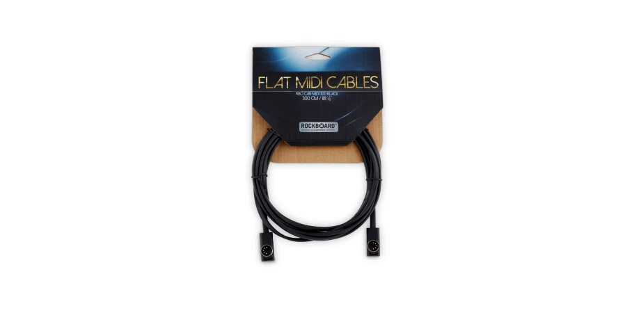 RockBoard Flat MIDI Cable - 300 cm black