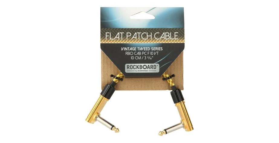 RockBoard Vintage Tweed Series Flat Patch Cable - 10 cm / 3 15/16