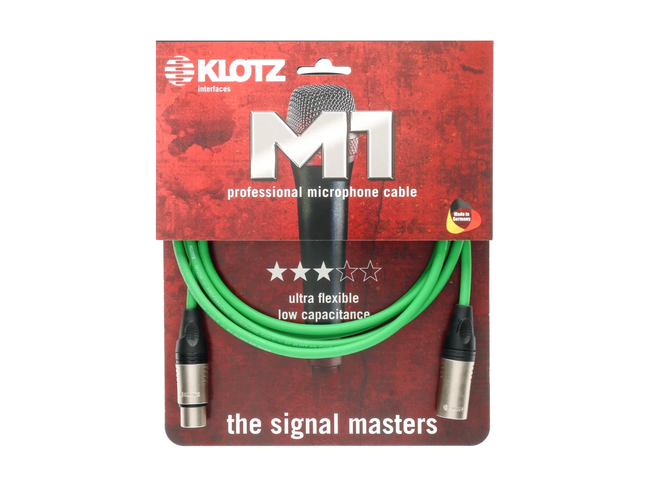 Klotz Cables M1 XLRFem - XLRMale Grün 3,0m