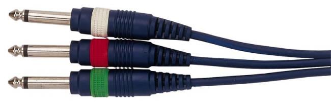 Audiokabel 3-fach, Klinke, 3m