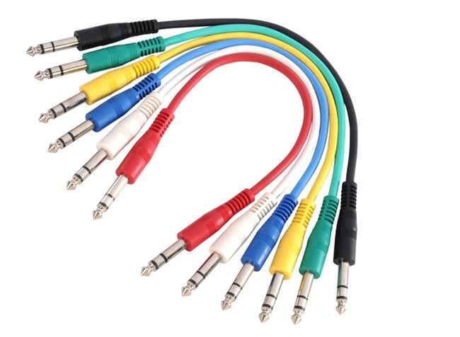 Patchkabel 6,3mm Klinke symmetrisch Six Pack 30cm