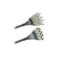Dreitec Multicore 8fach XLRmale auf Klinke symmetrisch 3m NEUTRIK
