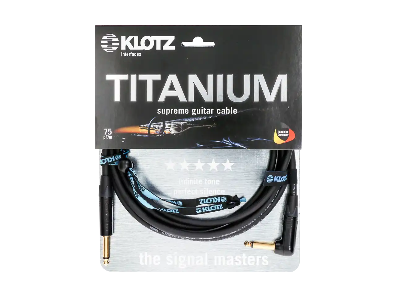 Klotz Titanium TI-0300PR 3m Klinke-Winkelklinke