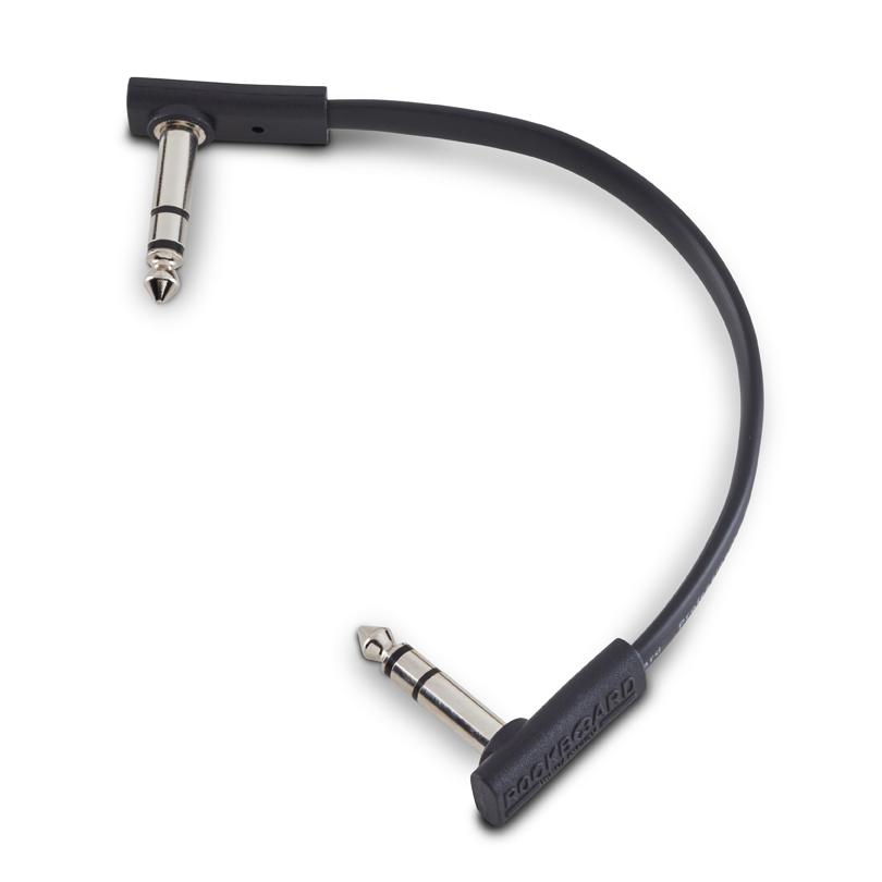 RockBoard Flat TRS Cable 15 cm Black