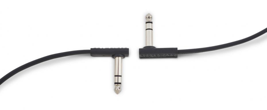 RockBoard Flat TRS Cable 30 cm Black