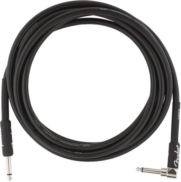 Fender Professional Series Instrument Cables Straight/Angle 3m Black