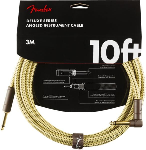 Fender Deluxe Series Instrument Cable Straight/Angle 3m Tweed