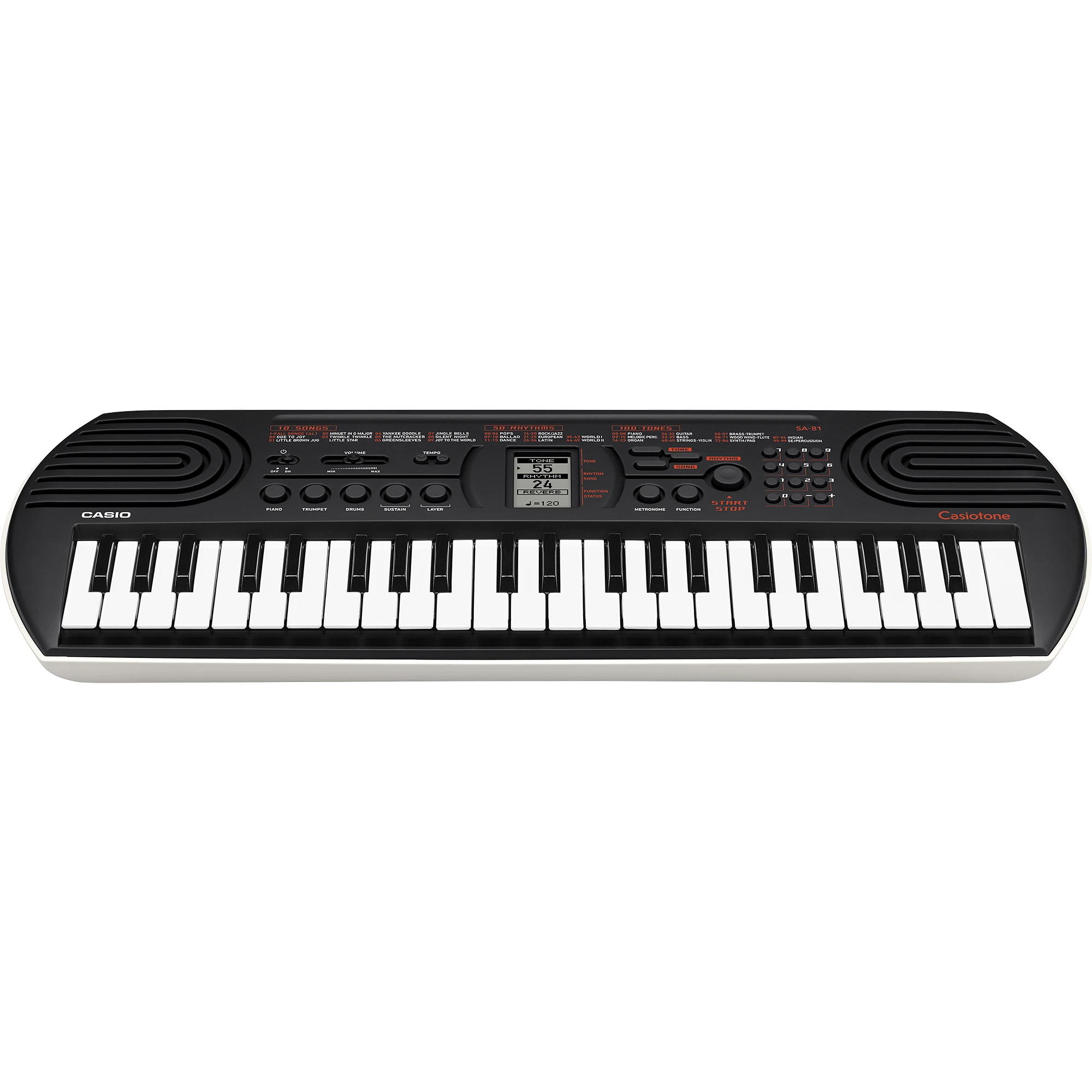 Casio SA-81 Keyboard schwarz/grau