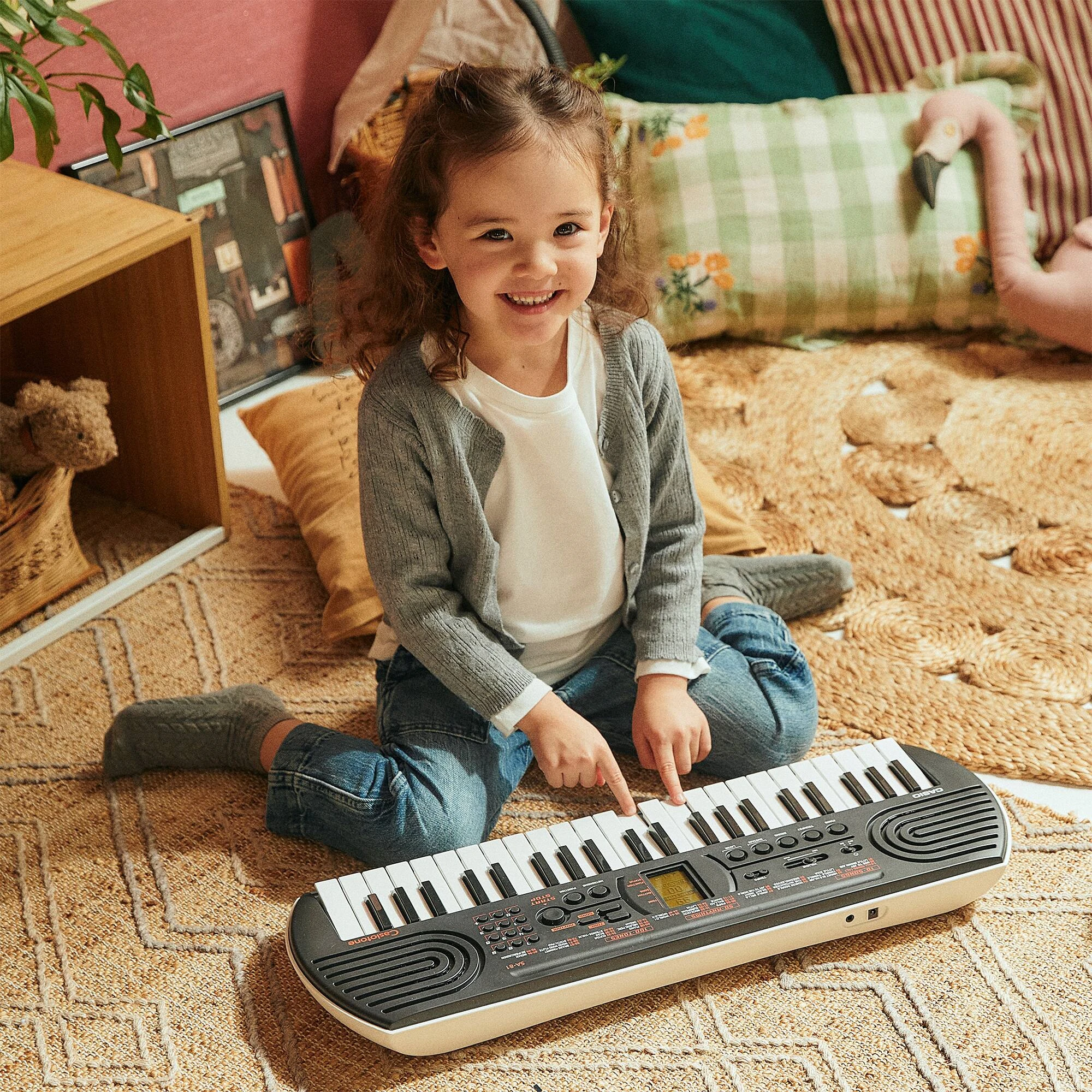 Casio SA-81 Keyboard schwarz/grau