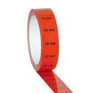 Markertape 25mm/33m Rot ´´10m´´-Aufdruck