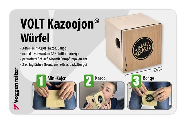 Volt KazooJon Würfel Kazoo/Cajon/Bongo