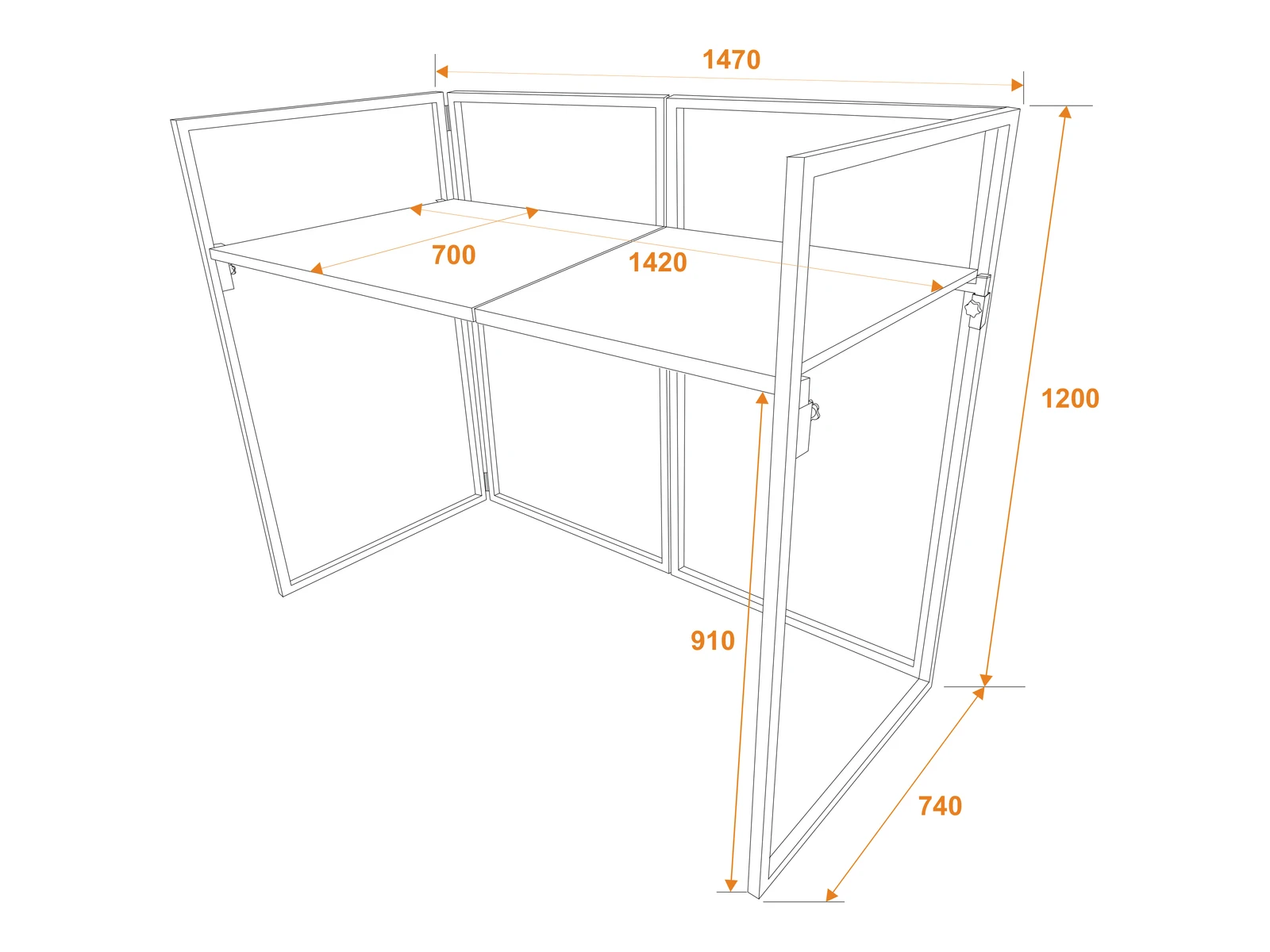 OMNITRONIC Mobile DJ Stand inkl. Cover
