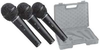 Behringer XM-1800-S Dynamisches Mikrofon, 3-Pack