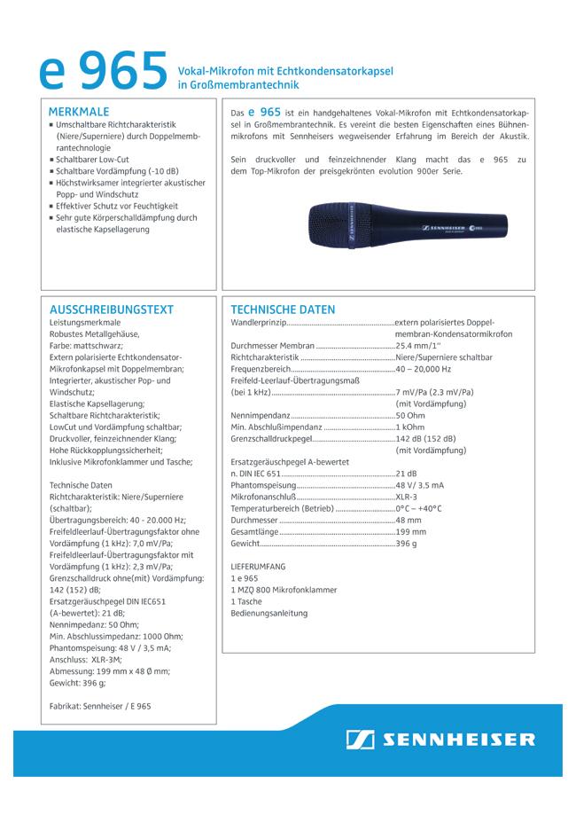 Sennheiser E-965