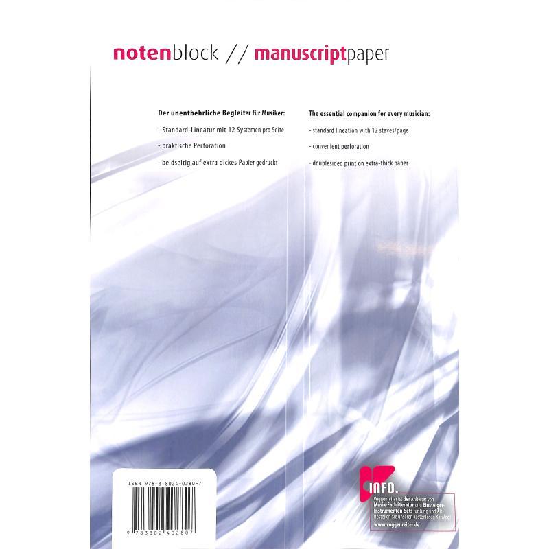 Notenblock 192 Seiten