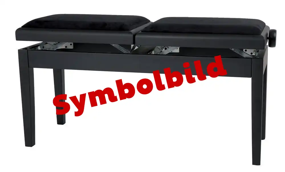 Pianobank Gewa Deluxe Double, Schwarz Hochglanz