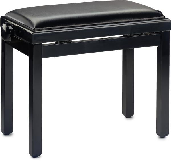 Pianobank Stagg schwarz hochglanz mit Vinylauflage