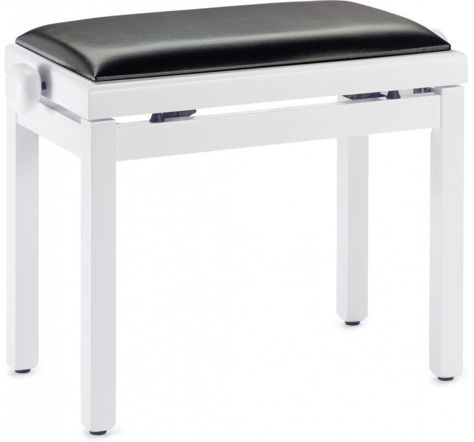 Pianobank Stagg weiss matt mit Vinylauflage