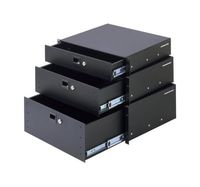 Adam Hall 19´´ Rackschublade 3HE ALU, Schloß
