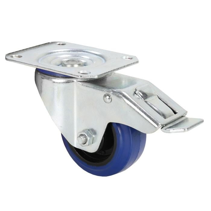 Adam Hall 372091 Lenkrolle 80mm blau gebremst