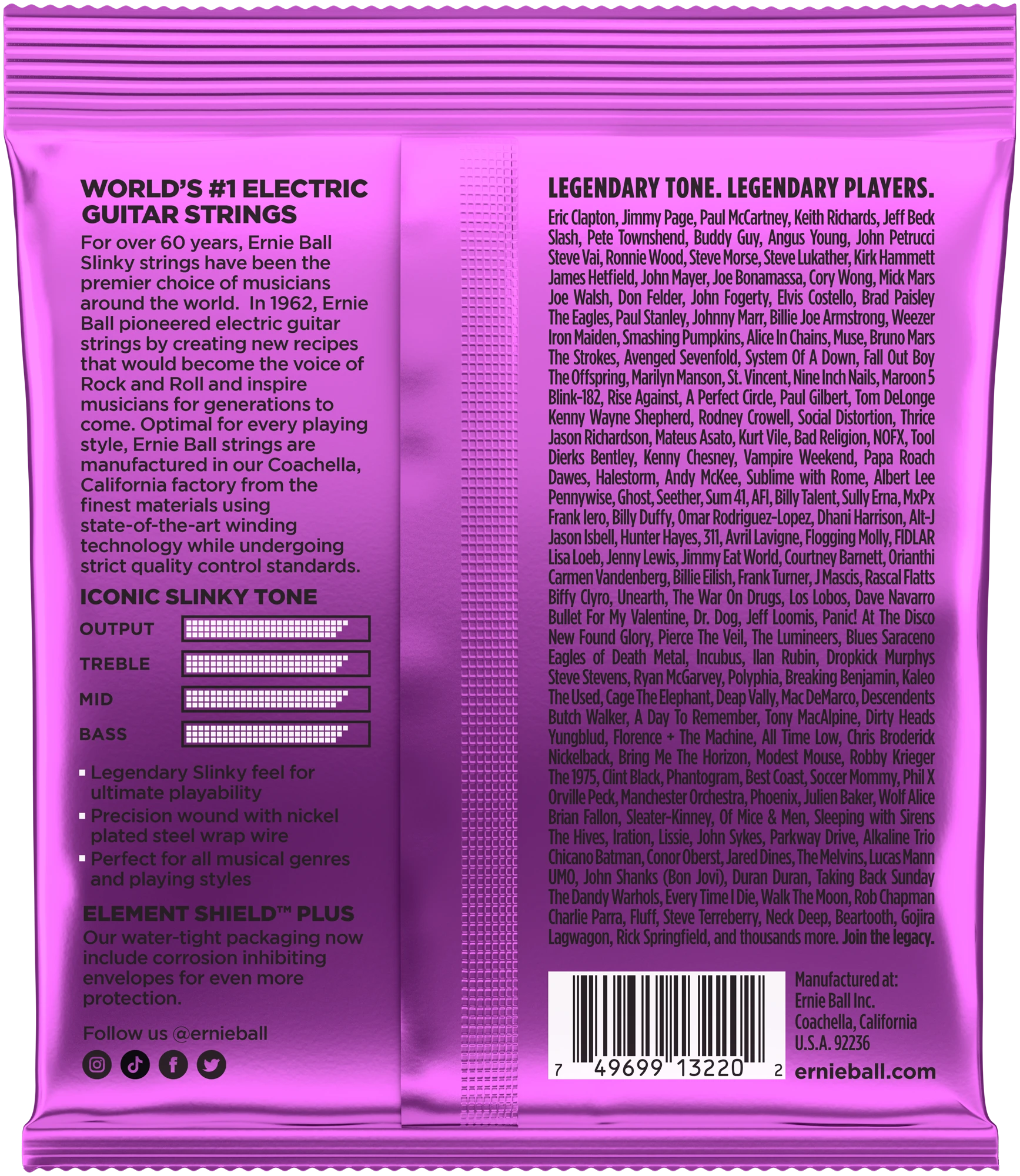 Ernie ball EB3220 Slinky Nickel 3er Pack, Power 11-48