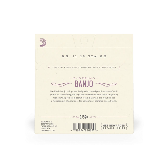 d'Addario EJ60+ 09,5-20 Set Banjo 5 string