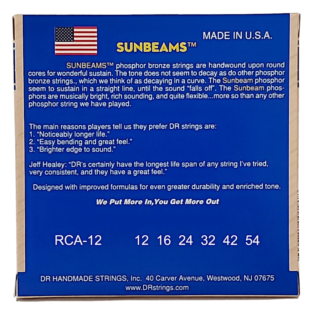 DR Strings SUNBEAM Phosphor Bronze Light 12-54