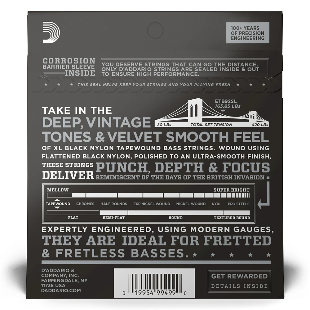 D´Addario EXL165SL 45-105 Bass Saiten Super Long Scale