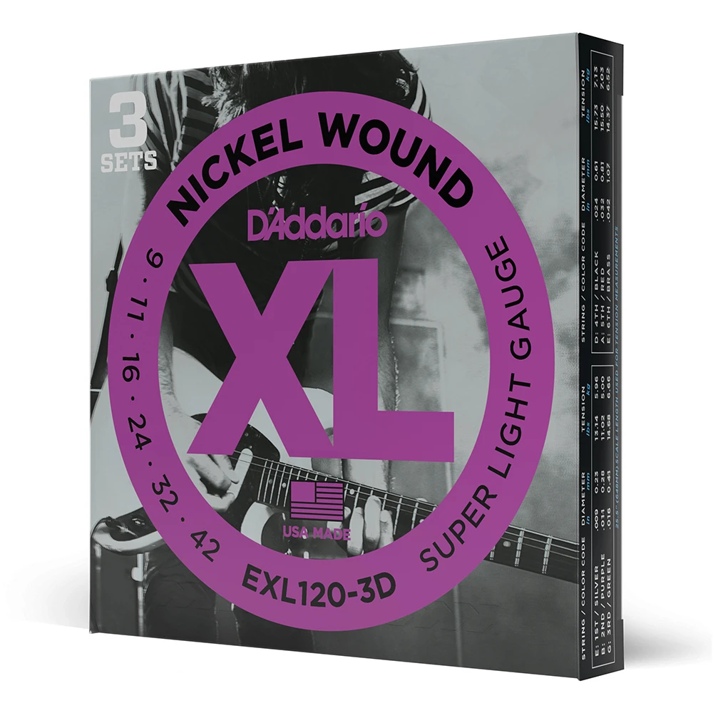 D´Addario EXL120 3D 9-42 3-Sätze Set