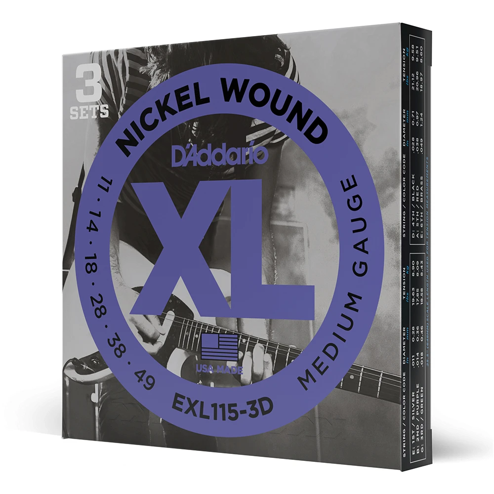 D´Addario EXL115 3D 11-49 3er Pack