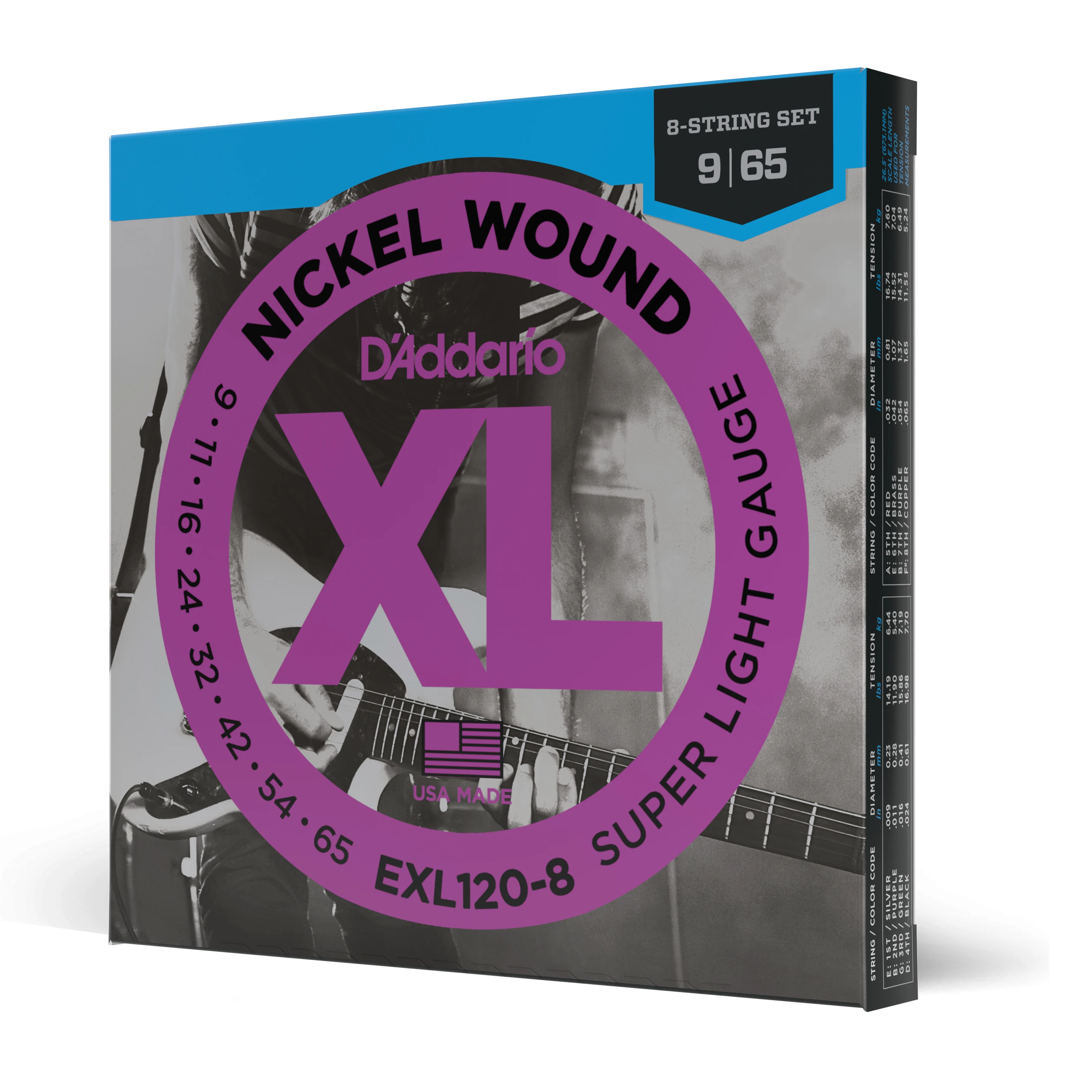 D´Addario EXL120-8 09-65 Set