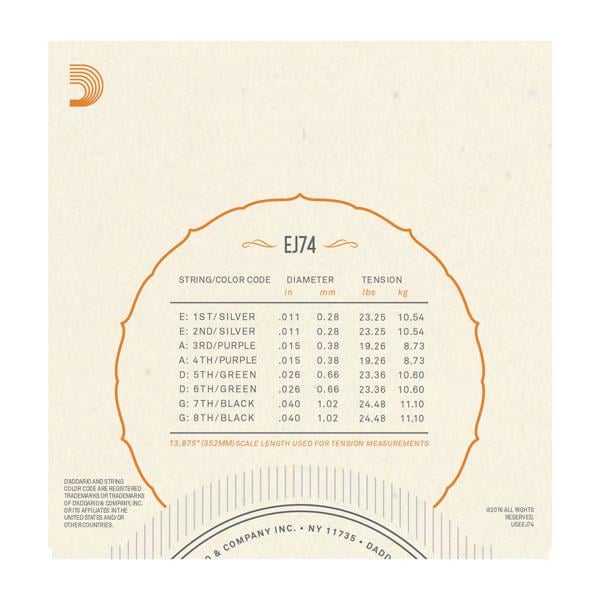 D´Addario EJ74 11-40 8-String