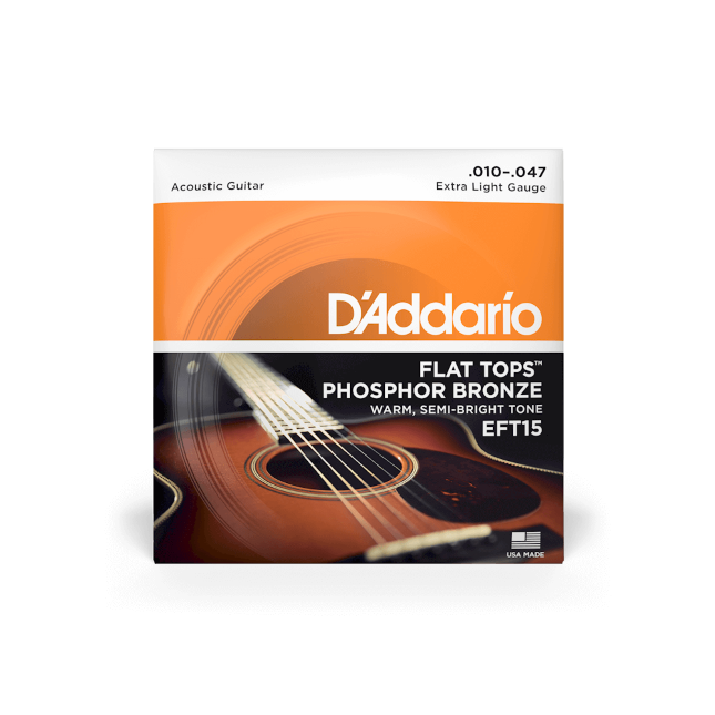 D´Addario EFT15 10-47 Flat Tops, Phosphor Bronze