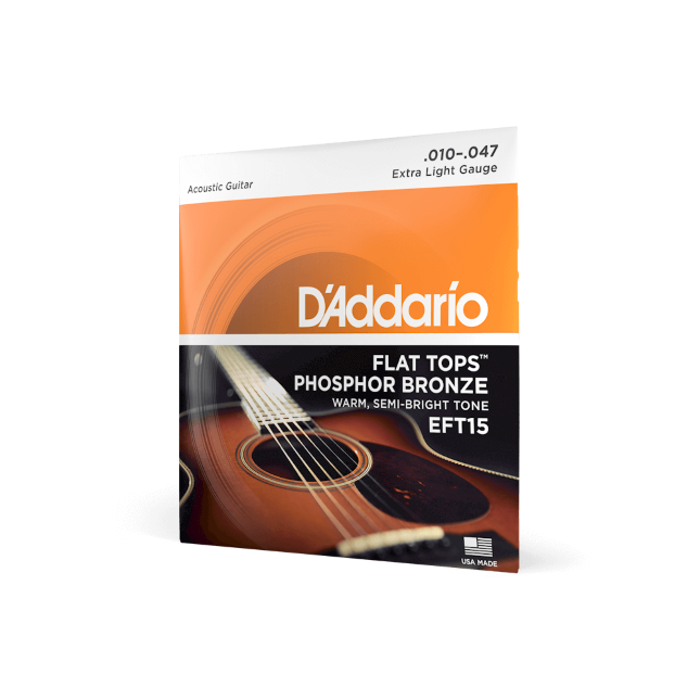D´Addario EFT15 10-47 Flat Tops, Phosphor Bronze