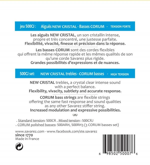 Savarez 500-CJ Corum New Cristal High Tension Set