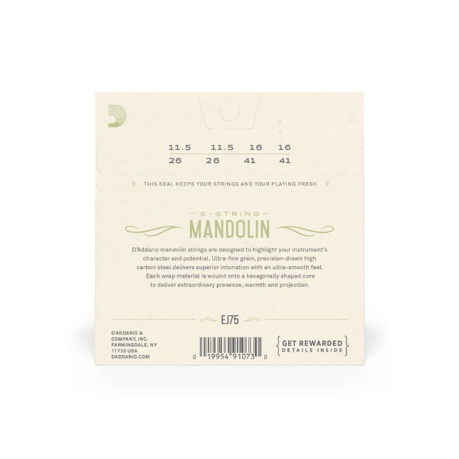 D'Addario EJ75 11,5-41 Mandoline Phosp.Bronze