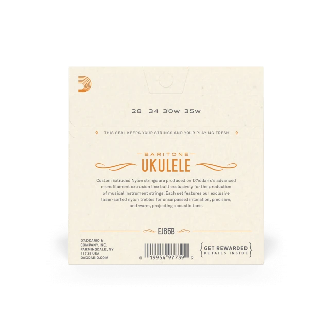 D'Addario EJ65B Ukulele Baritone