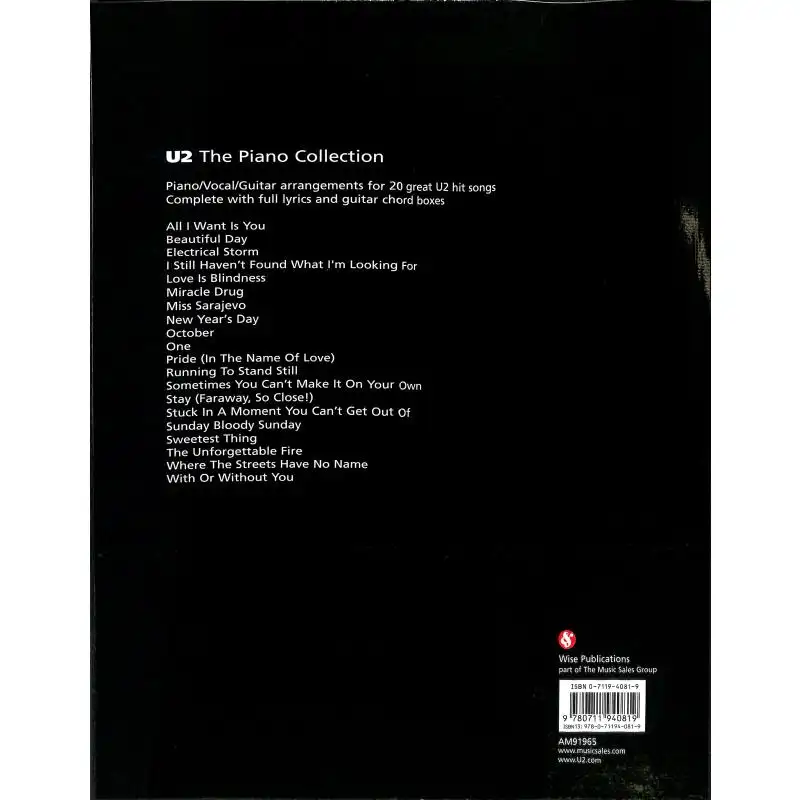U2 - The Piano Collection