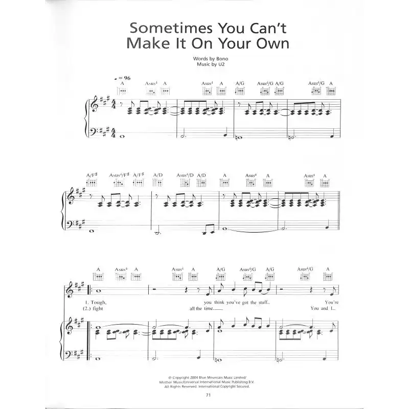 U2 - The Piano Collection
