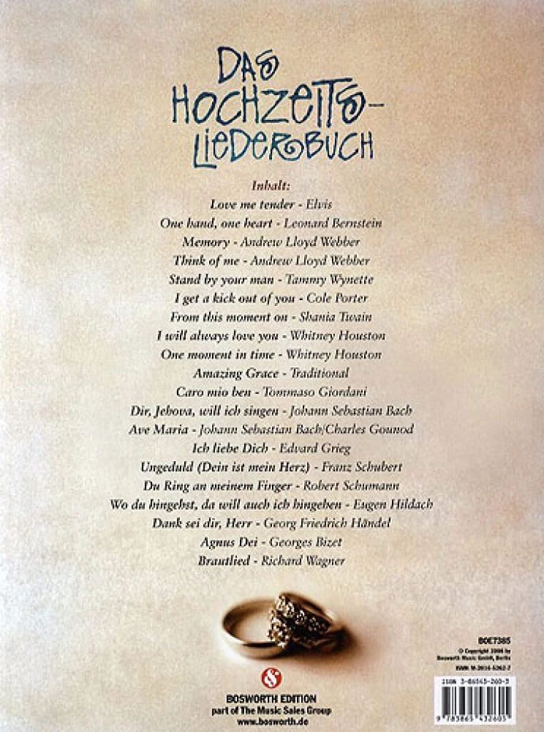 Das Hochzeitsliederbuch 1
