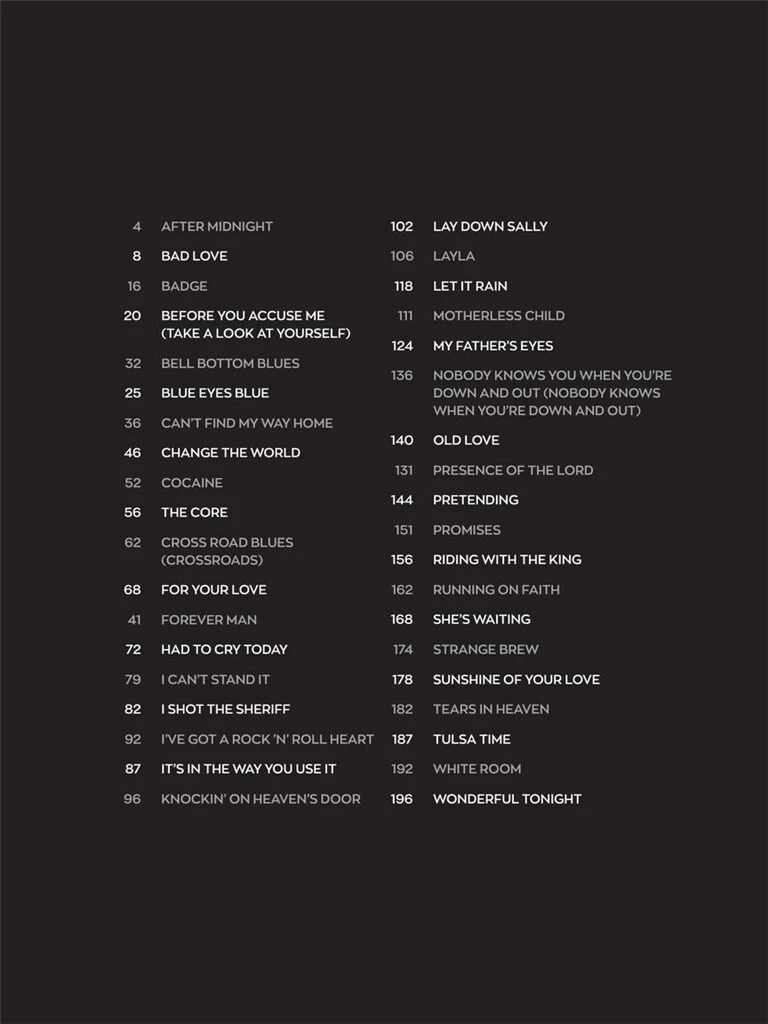 Eric Clapton - SHEET MUSIC ANTHOLOGY