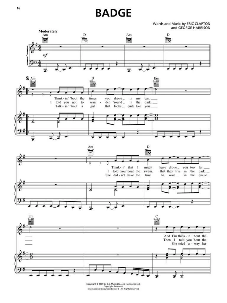 Eric Clapton - SHEET MUSIC ANTHOLOGY