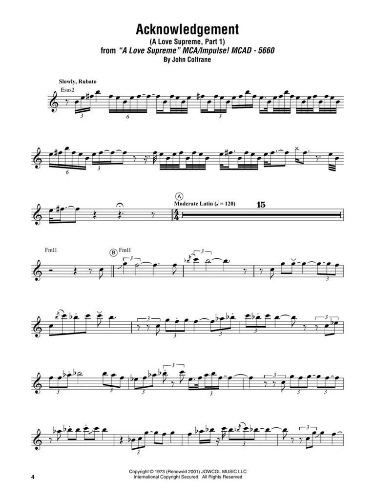 OMNIBOOK - JOHN COLTRANE - C Instruments