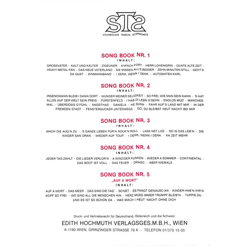 STS - Songbook 5