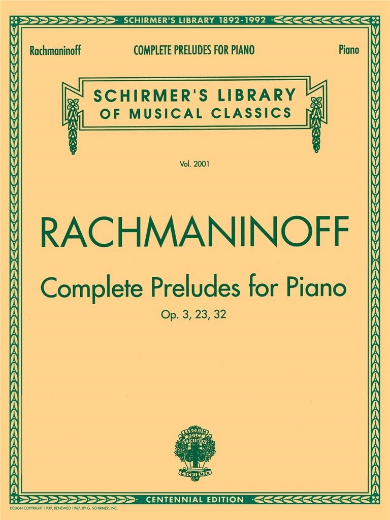 Rachmaninoff - COMPLETE PRELUDES, OP./3/23/32 Klavier