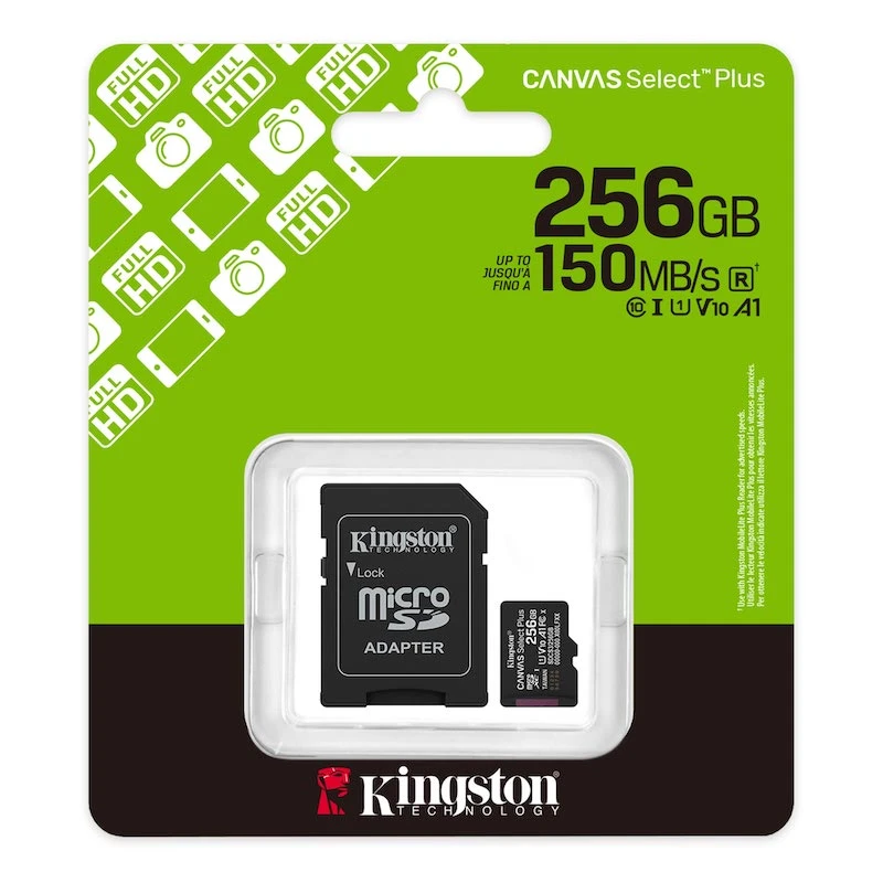 KINGSTON 256GB microSDXC Canvas Select+ S3, inklusive SD Adapter