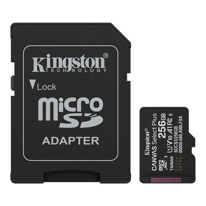KINGSTON 256GB microSDXC Canvas Select+ S3, inklusive SD Adapter