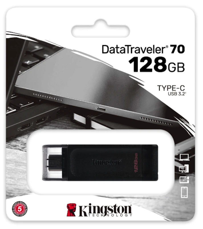 KINGSTON 128GB DataTraveler 70 USB-C-Stick